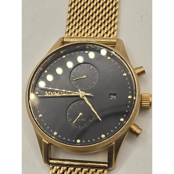MVMT Eclipse Voyager Gold Stainless Steel Watch 42mm. Milanese Band. $200 LIST - Picture 1 of 11